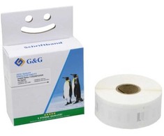 G&amp;G Etiketės 25 mm x 54 mm sw-ws Comp. m. Dymo 11352/ s0722520