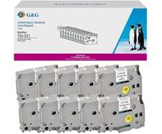 G&amp;G G&amp;G 20101 etikečių juostos Juoda ant baltos TZe