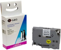 G&amp;G G&amp;G Schriftband 12mm x 8m sw-ws Komp. m. Brother TZe-S231