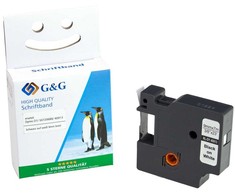 G&amp;G G&amp;G Schriftband 9mm x 7m sw-ws Komp. m. Dymo D1/ 40913/ S072068