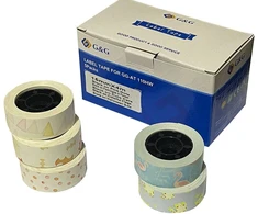 G&amp;G etiketės, 5 vnt. su skirtingais raštais 15x15mm