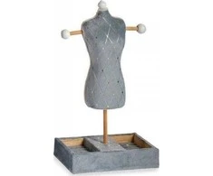 Gift Decor Dovanų dekoro dėžutė ant kojų Pilka Velvet Wood (12 x 40 x 24 cm)