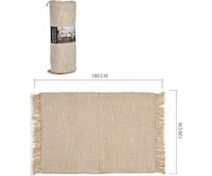 Gift Decor Dovanų dekoro smėlio spalvos medvilninis kilimas (120 x 1 x 180 cm)