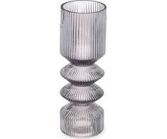 Gift Decor Glass vamzdinė vaza, stiklas su grioveliais, 8 x 23 cm