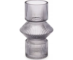 Gift Decor Glass vaza su grioveliais stiklas, 9,5 x 16,5 cm