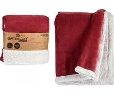 Gift Decor Fleece antklodė rožinė balta (130 x 170 cm)