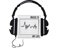 GiftWorld MUSIC IS MY LIFE jungiklio lipdukas