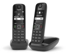 Belaidis telefonas Gigaset AS690 Duo, juodos spalvos