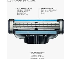 Gillette Mach 3 Rankinis HD 4 vnt skustuvas įdėklas