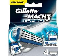 Gillette Mach 3 Turbo žinynas HD Siuvamųjų mašinų kasetė 4 vnt.