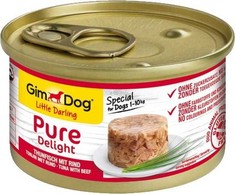 GMC GIMDOG Little Darling Pure Delight Tuna with jautiena – drėgnas ėdalas šunims – 85g