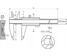 Gimex CALIPER 150 MAUA 0,05 SQ BE PARALAKSIMO