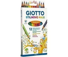 Giotto Stilnovo Maxi pieštukas 12 spalvų
