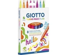 Giotto Turbo Maxi Fluo rašikliai 8 spalvų