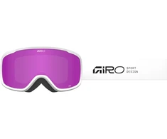 Giro Gogle žieminiai GIRO CRUZ Baltas STACKED (OTG) (Cylindrical) (Lustro kolorowe AMBER Rožinis 19-42% S2)
