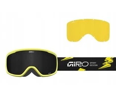Giro Vaikiški žieminiai akiniai GIRO BUSTER Geltonas BOLTS (OTG) (cilindriniai) (veidrodiniai, spalvoti lęšiai ULTRA Juodas 8-18% S3)