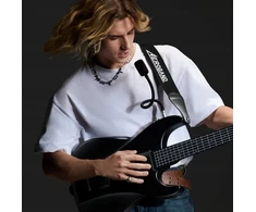 Gitaros diržas ant kaklo ir peties Aeroband Ag01 originalus reguliuojamas baltas (SB11429)