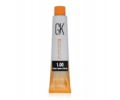 GK hair Global Keratin Kreminis Colour Permanent Hair Dye 1.00 Super Intense Juodas, 100 ml