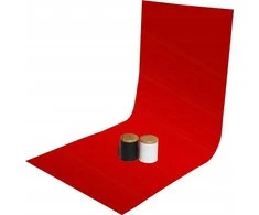 GlareOne GlareOne PVC fonas 60x130 cm - raudonas