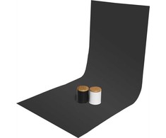 GlareOne PVC fonas 60x130 cm - juodas, veidrodinis