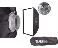 „GlareOne Softbox 25x100 PRO“ studijinė lempa – komplektas su grotelėmis