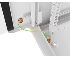 LANBERG sieninė spintelė 19 colių 9U 600x450 plieninės durys pilkas flat pack