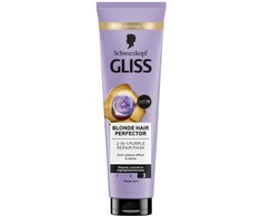 Gliss Kur Gliss Skirtas šviesiems plaukams Hair Perfector violetinė maska 2w1 150ml