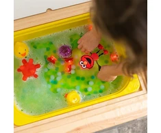 Glo Pals Glo Pals, Elmo vonios figūrėlė – rinkinys su dviem sensoriniais kubeliais, švytinčiais vandenyje