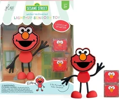 Glo Pals Glo Pals, Elmo vonios figūrėlė – rinkinys su dviem sensoriniais kubeliais, švytinčiais vandenyje