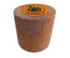 Glob Šlifavimo volelis su lapeliais iš neaustinės medžiagos FINE 100x100x19mm ALU rinkiniams Satyniarka