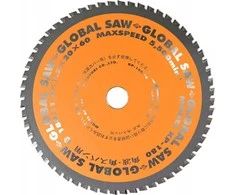 GLOBAL SAW Diskinis pjūklas plonam plienui pjauti 180 x 1,4/1,2 x 20 mm / 60z CERMET