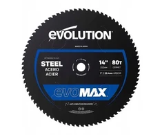 GLOBAL SAW Evoliucijos EVOMAX diskinis pjūklas plienui pjauti 355 mm Ø355 x 25,4 mm, 80 dantų CERMET