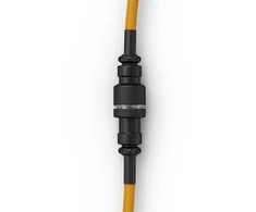 Klaviatūra Glorious GMMK Coiled Cable susuktas klaviatūros laidas Glorious Gold, USB-C į USB-A – auksinės ir juodos spalvos