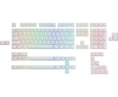 Klaviatūra Glorious Aura Keycaps – 145 Keycaps, US išdėstymas, baltos spalvos