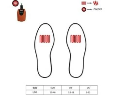 Šildomas Vidpadis - Glovii GW4U Šildomas Vidpadis, Unisex, Dydis 36-48, Raudona