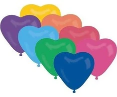 GMR Balloons mix spalvinga širdis - 29 cm - 50 vnt