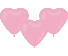 GMR Latex Balloons Hearts Light rožinė - 50 vnt.
