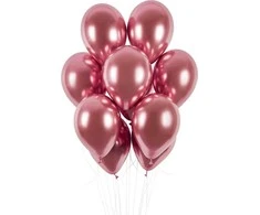 GMR Latekso balionai blizga rožinė - 33 cm - 50 vnt