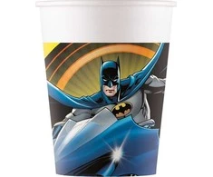 Globos Europe Bv 26 vnt. „Batman“ popierinių gėrimų puodelių po 200 ml, 8 vnt.