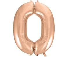 GoDan Kino balionas "0" aukso spalvos 92cm