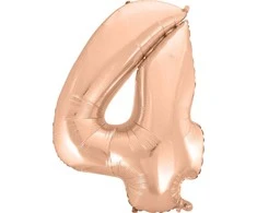 GoDan Balon foliowy "4" rožinė-auksinė 92cm