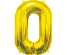 GoDan BALON foliowy Cyfra 0 auksinė 85 cm