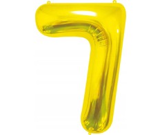 GoDan BALON foliowy Cyfra 7 auksinė 85 cm
