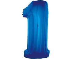 GoDan Foil Balloon Number 1 Mėlyna Godan