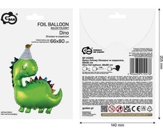 GoDan Folijos balionas Dinozauras kepurėje 36cm