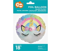 GoDan Balon foliowy Vienaragis, pastelinis, 45 cm, 1 vnt.