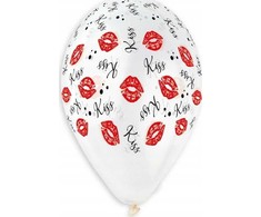 GoDan Balony 13" Prem.Hel Kiss Kiss A5 GS120/946 40600