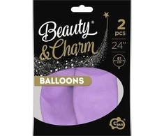 GoDan Beauty&amp;Charm makaronų balionai levandų 61cm 2 vnt