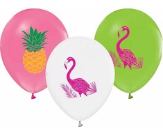 GoDan Balony Flamingi i Ananasy, 12 / 5 vnt.