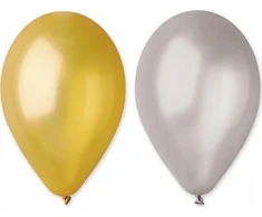 GoDan Balony GM90 metal 10" - auksinė i Sidabrinė 50 vnt. GM90/39-38